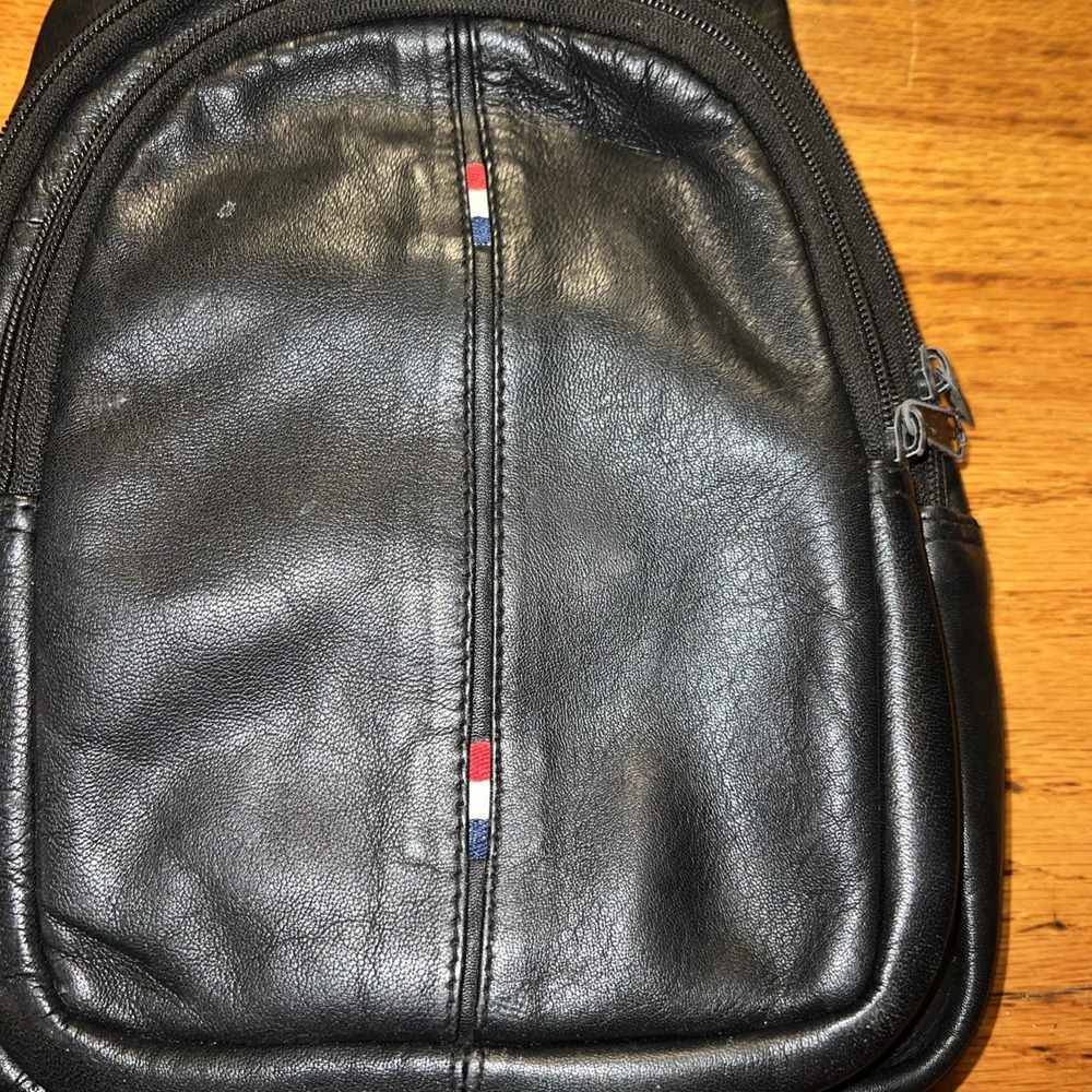 Montauk leather club men's crossbody bag black P03 - Picture 6 of 6